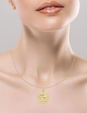 Dije redondo Fianelli mamá de oro 14 K