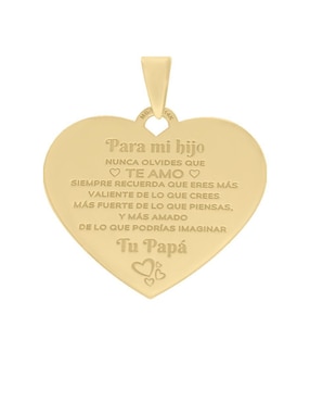 Dije de corazón Fianelli mensaje papá de oro 14 K