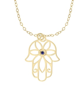 Colgante Y Dije Fascinare jamsa de oro 14 K zafiro