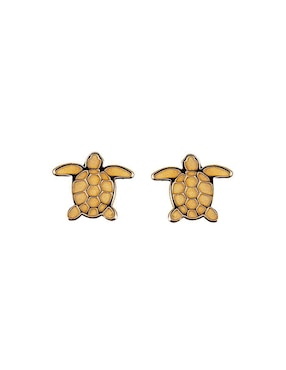 Broquel De Tortuga Giallo Exclusiva De Oro Amarilo 14 K