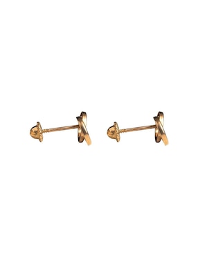 Broqueles redondos Giallo de oro amarillo 14 K con acabado espejo