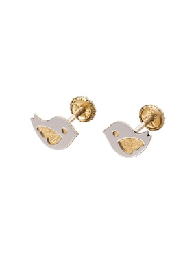 Broqueles de pájaro Giallo Exclusiva de oro con acabado espejo