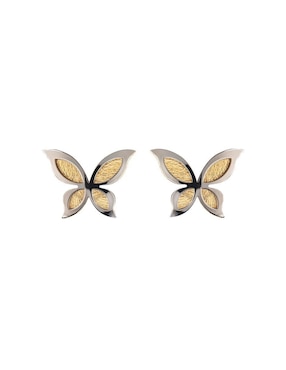 Arracadas De Mariposa Giallo Exclusiva De Oro Amarilo 14 K