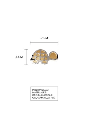 Broqueles de tortuga Giallo Exclusiva de oro con acabado espejo