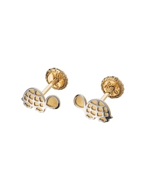Broqueles de tortuga Giallo Exclusiva de oro con acabado espejo