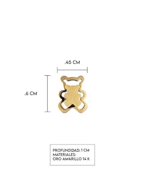 Broqueles de oso Giallo Exclusiva de oro con acabado espejo
