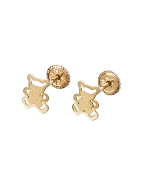 Broqueles de oso Giallo Exclusiva de oro con acabado espejo