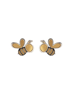 Broquel De Abeja Giallo Exclusiva De Oro Amarilo 14 K