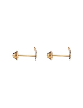 Broqueles de abeja Giallo de oro amarillo 14 K con acabado espejo