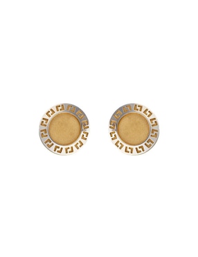 Broqueles redondos Giallo de oro amarillo 14 K con acabado espejo