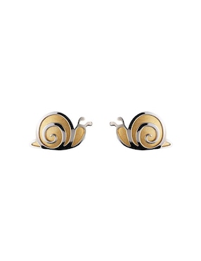 Broqueles De Caracol Giallo De Oro Amarillo 14 K