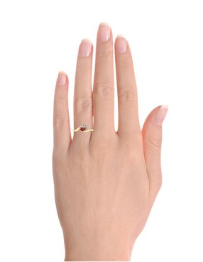 Anillo Fascinare Loris 14 K de oro rubí y diamante