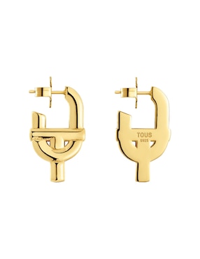Aretes Tous Manifesto de plata P 925 con acabado baño de oro