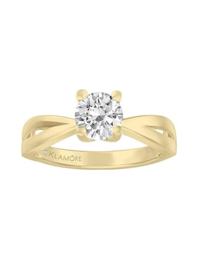 Solitario De Oro 14 K Klamore Diamante