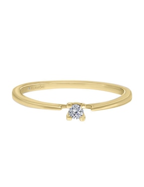 Solitario De Oro 14 K Klamore Diamante