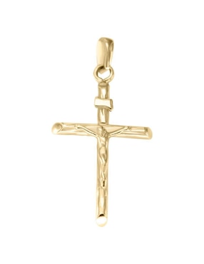 Dije De Cruz Fianelli Crucifijo De Oro 14 K