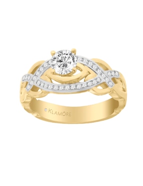 Solitario De Oro 14 K Klamore Diamante