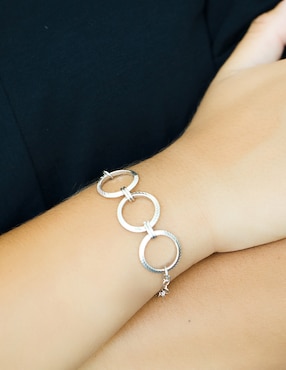 Pulsera Silvex Spa de plata P 925 con acabado baño rodio