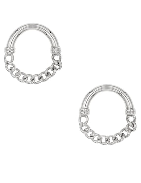 Aretes redondos Silvex Spa de plata P 925 con acabado brillante