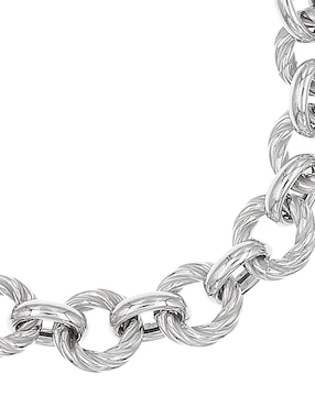 Brazalete Silvex Spa de plata P 925 con acabado baño rodio