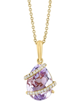 Collar de gota Effy Viola de oro 14 K