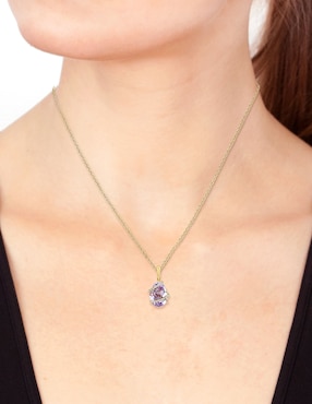 Collar de gota Effy Viola de oro 14 K