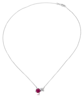 Collar Jayda de oro blanco 14 K