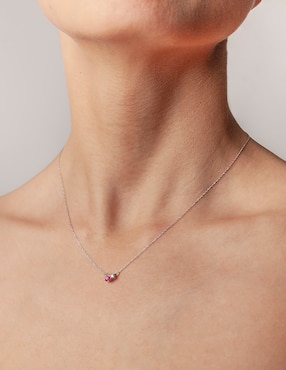 Collar Jayda de oro blanco 14 K