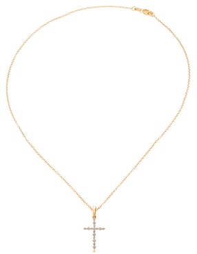 Collar de cruz Jayda de oro 14 K