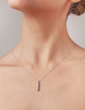 Collar Jayda de oro blanco 14 K