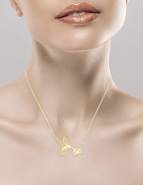 Colgante Y Dije de colibrí Fianelli ailes de oro 14 K