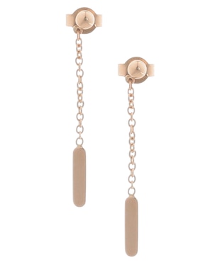 Aretes Unoaerre de oro con acabado brillante