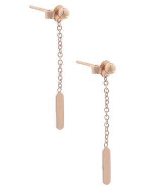 Aretes Unoaerre de oro con acabado brillante