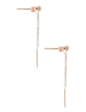 Aretes Unoaerre de oro con acabado brillante