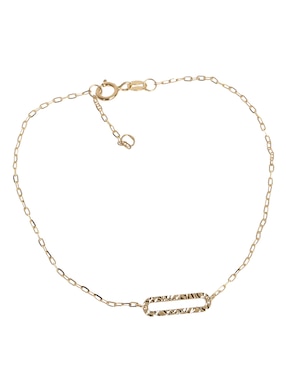 Pulsera Unoaerre De Oro 14 K Con Acabado Martillado