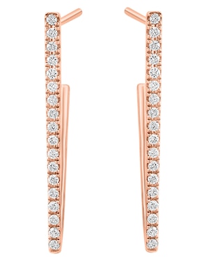 Aretes Effy de oro con acabado pavé diamante