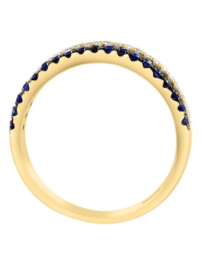 Anillo circular Effy 14 k de oro zafiro brillante