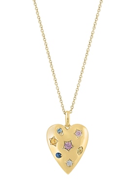 Collar con dije de corazón Effy de oro 14 K