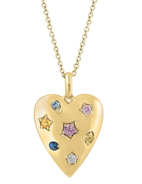 Collar con dije de corazón Effy de oro 14 K