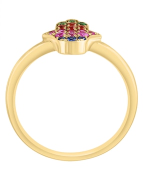 Anillo de mano de fátima Effy 14 k de oro zafiro brillante