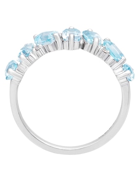 Anillo Riccardo Orsato 14 k de oro blanco topacio pulido