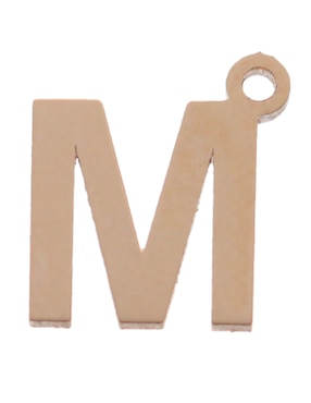 Charm de letra m Fonelli de oro 14 K