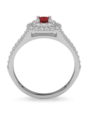 Anillo de compromiso de oro 14 k Amelie Joyas rubí