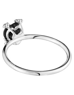 Anillo de corazón Tous Color Pills P 925 de plata ónix brillante