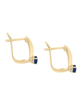 Aretes Fascinare Lunetta de oro con acabado brillante zafiro y diamante