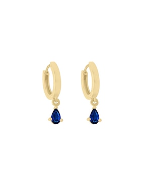 Aretes Huggies Fascinare Neil De Oro 14 K Zafiro