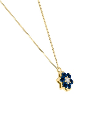 Colgante Y Dije de flor Fascinare orial de oro amarillo 14 K