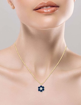 Colgante Y Dije de flor Fascinare orial de oro amarillo 14 K