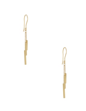 Aretes Dinasti de oro amarillo 14 K con acabado brillante