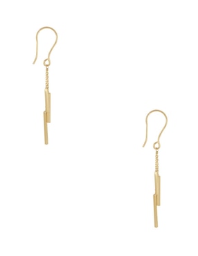 Aretes Dinasti de oro amarillo 14 K con acabado brillante